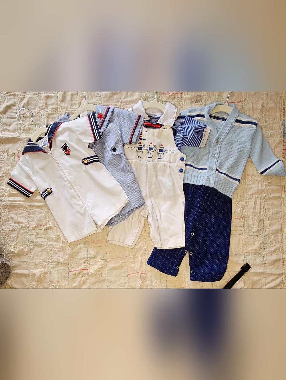 Vintage Navy & White Baby Nautical Bundle